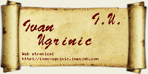 Ivan Ugrinić vizit kartica